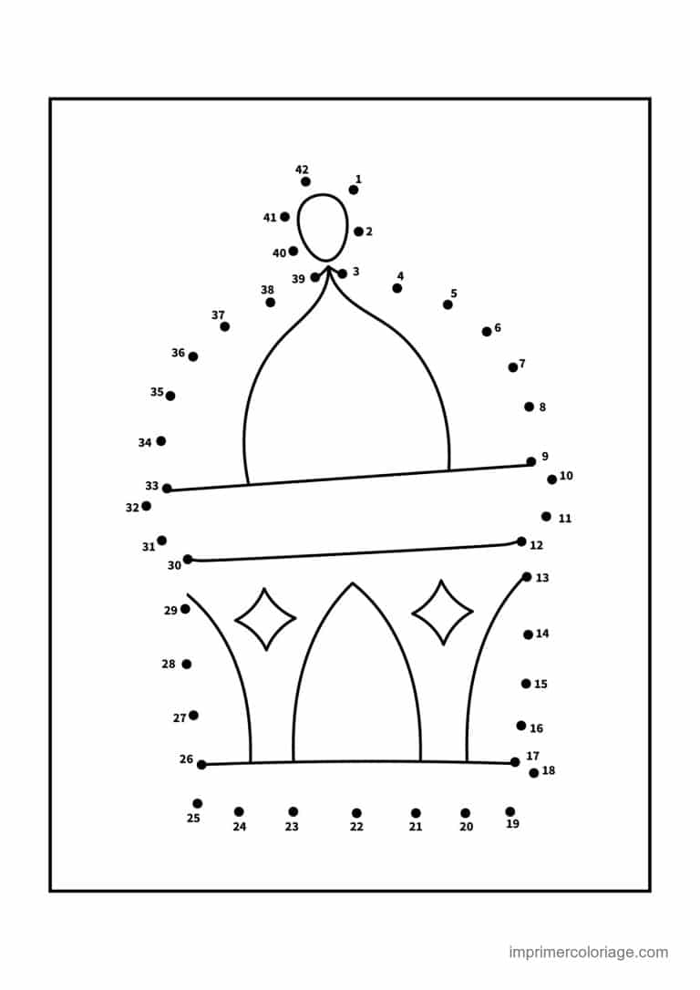 point a relier ce1 1 a 42 champignon - dessin gratuit &agrave; imprimer
