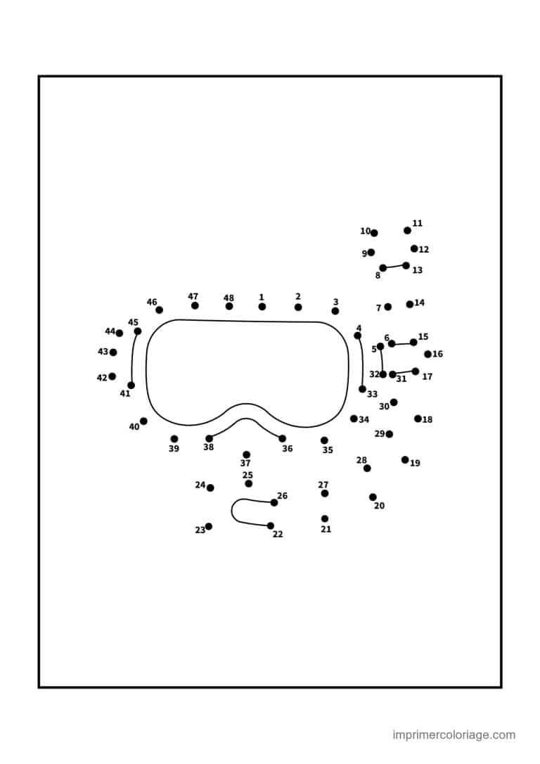point a relier ce1 1 a 48 masque de plongee - dessin gratuit &agrave; imprimer