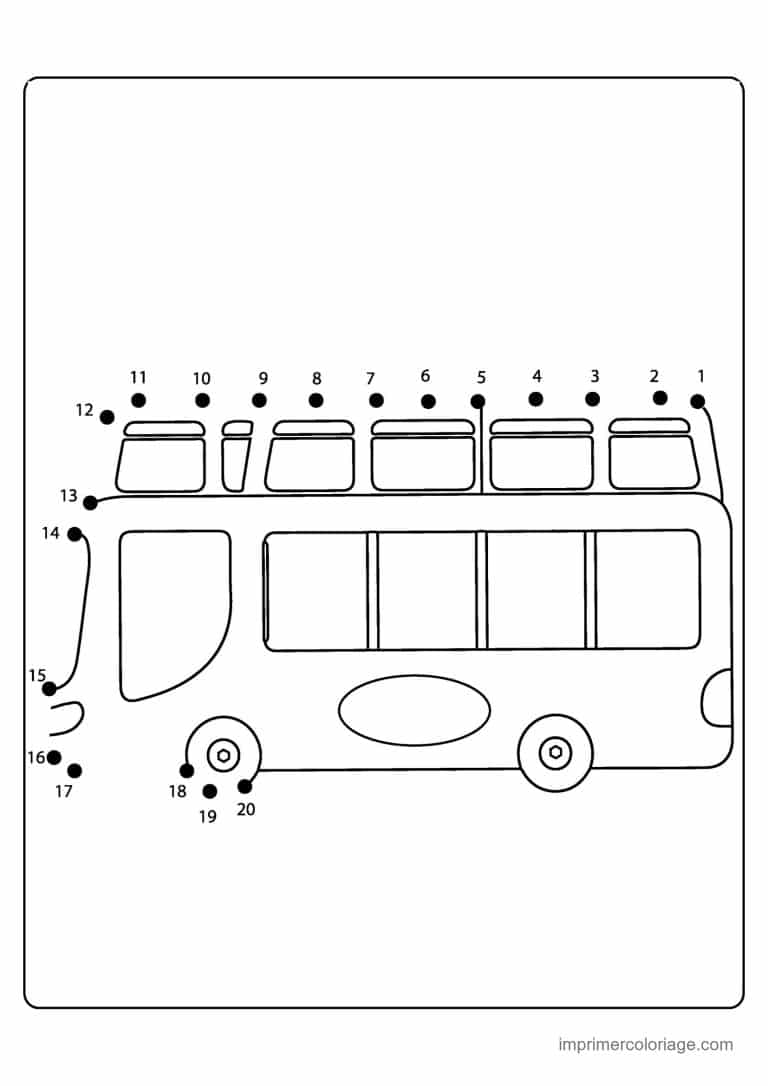 point a relier ce2 1 a 51 autobus - dessin gratuit &agrave; imprimer