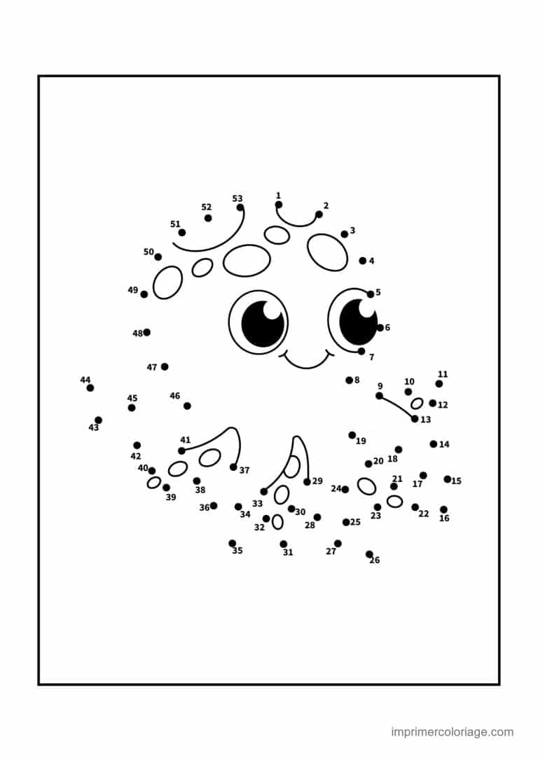 point a relier ce2 1 a 53 insecte tachete - dessin gratuit &agrave; imprimer