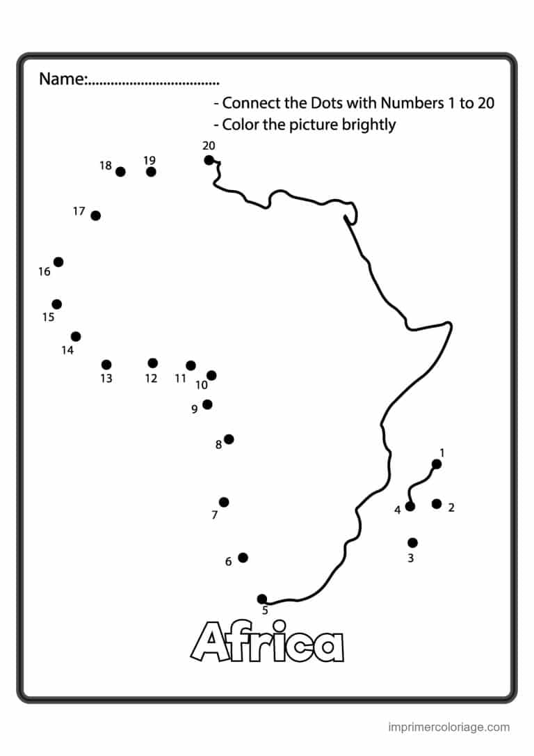 point a relier ce2 1 a 56 carte de l afrique - dessin gratuit &agrave; imprimer