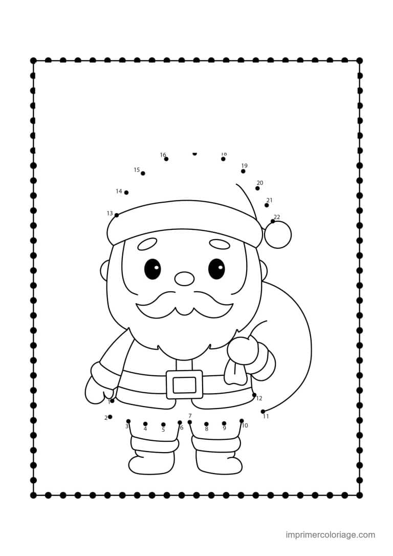 point a relier ce2 1 a 56 pere noel avec sa hotte - dessin gratuit &agrave; imprimer