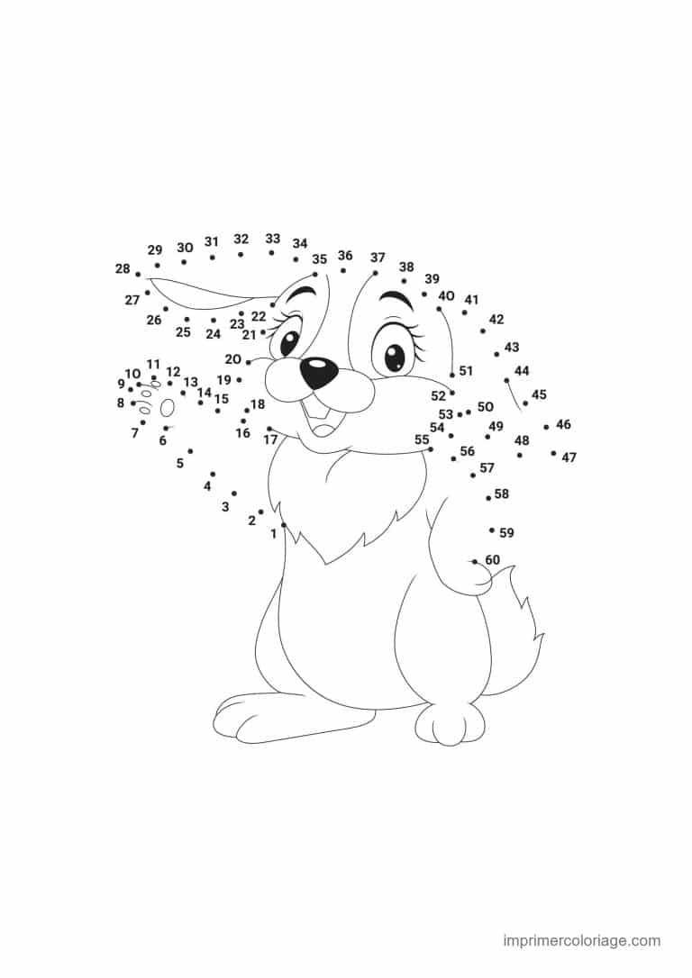 point a relier ce2 1 a 60 ecureuil assis - dessin gratuit &agrave; imprimer