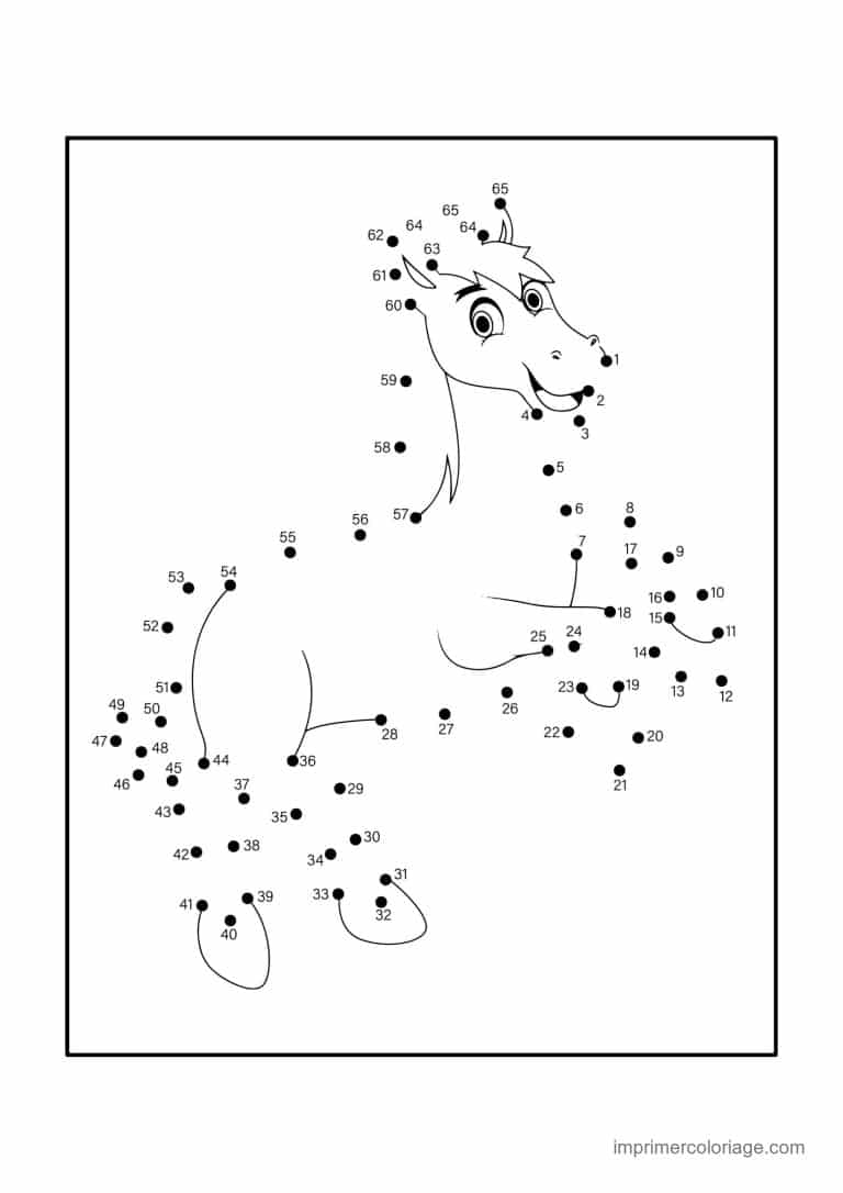 point a relier ce2 1 a 65 chien assis - dessin gratuit &agrave; imprimer