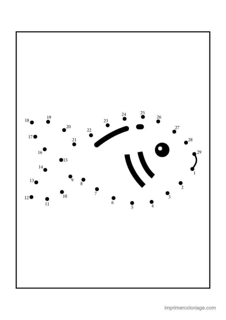 point a relier cm1 1 a 71 poisson souriant - dessin gratuit &agrave; imprimer