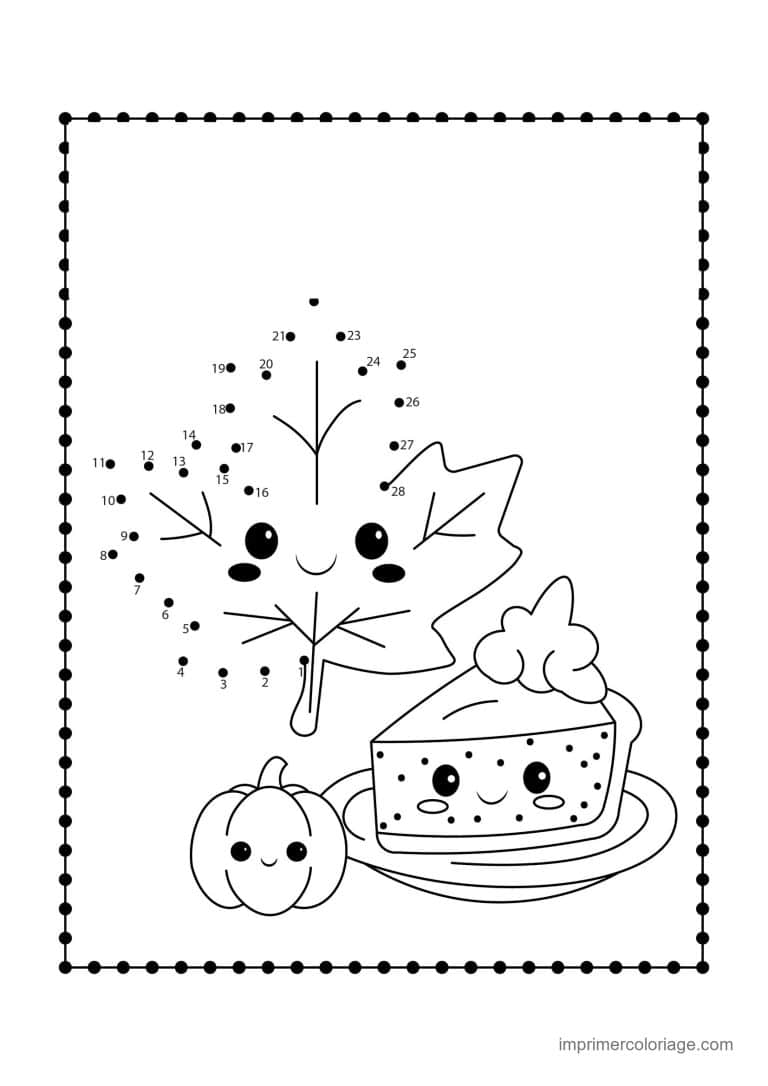 point a relier cm1 1 a 73 part de tarte a la citrouille - dessin gratuit &agrave; imprimer