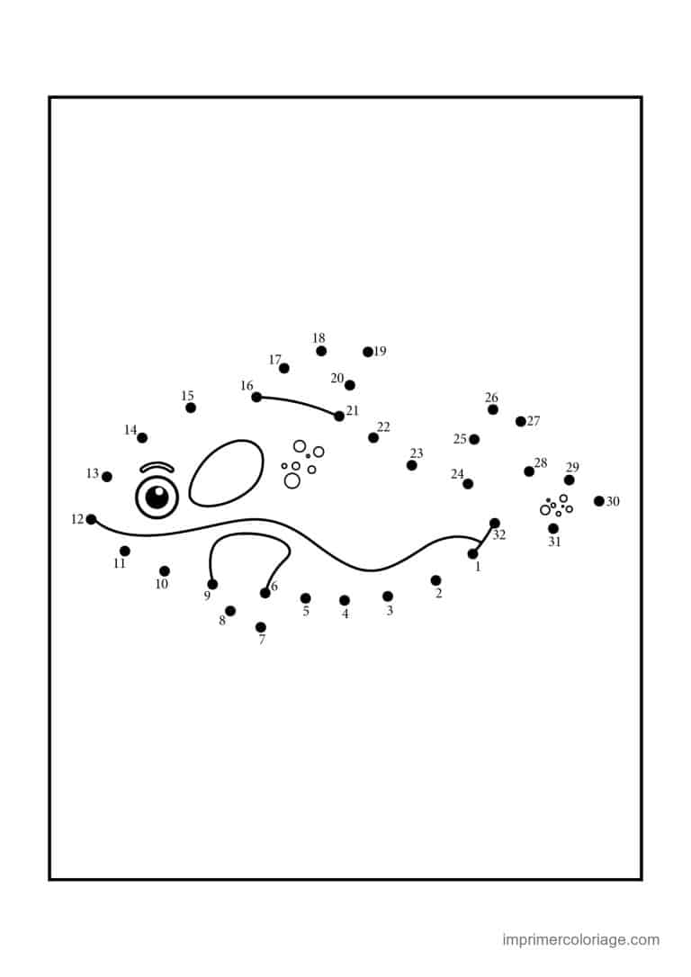 point a relier cm1 1 a 75 poisson fin - dessin gratuit &agrave; imprimer