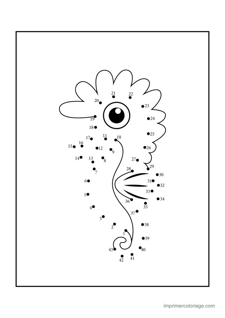 point a relier cm1 1 a 78 hippocampe - dessin gratuit &agrave; imprimer