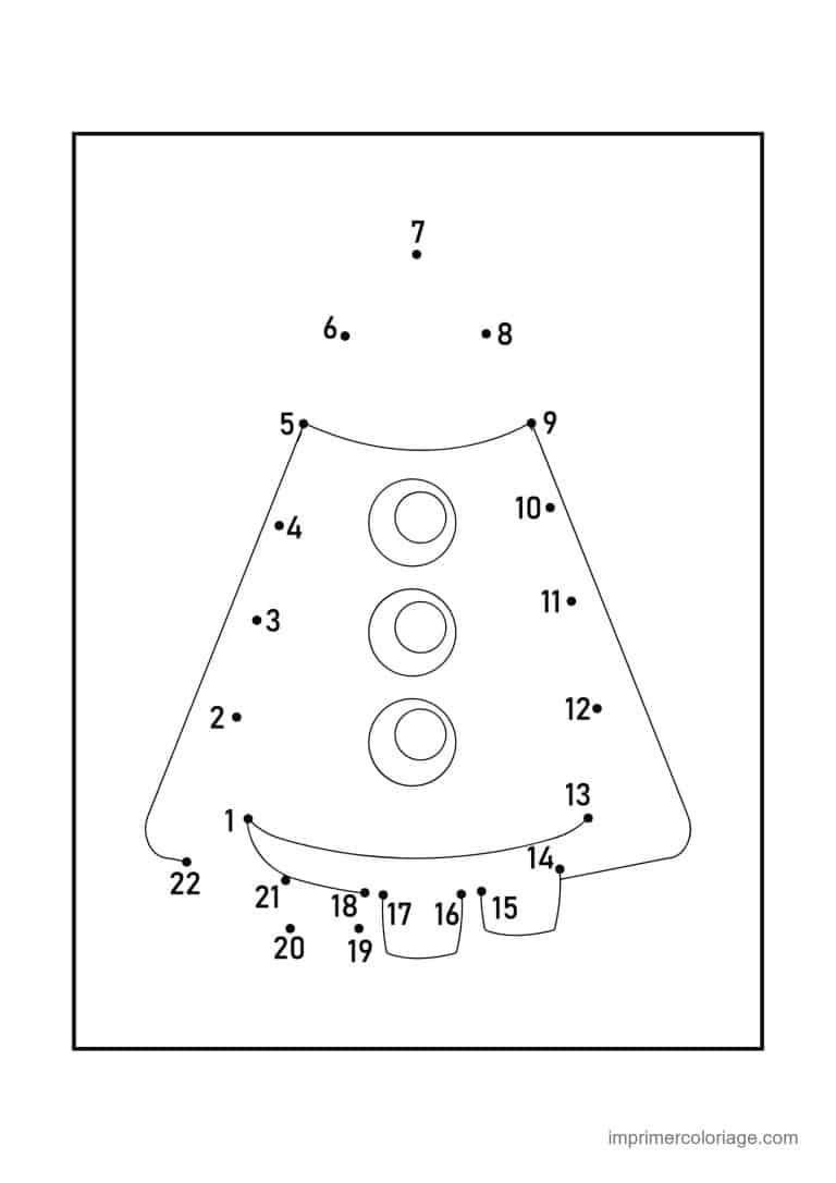 point a relier cp 1 a 22 capsule spatiale - dessin gratuit &agrave; imprimer