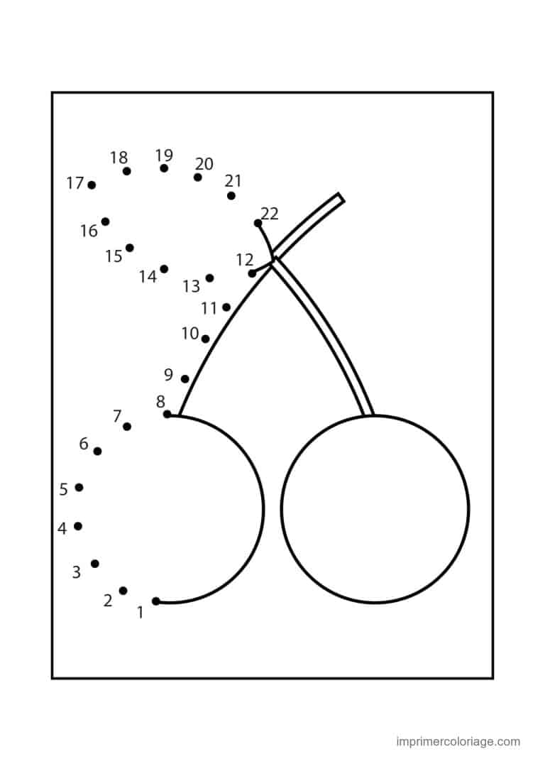 point a relier cp 1 a 22 cerises - dessin gratuit &agrave; imprimer
