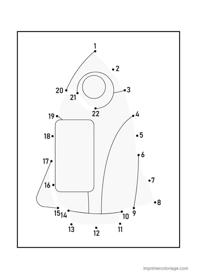point a relier cp 1 a 22 navette spatiale - dessin gratuit &agrave; imprimer
