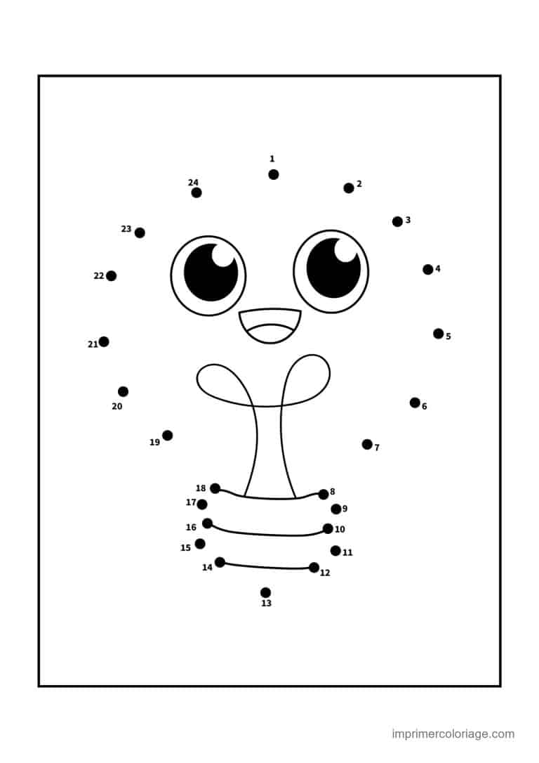 point a relier cp 1 a 24 animal aux grands yeux - dessin gratuit &agrave; imprimer