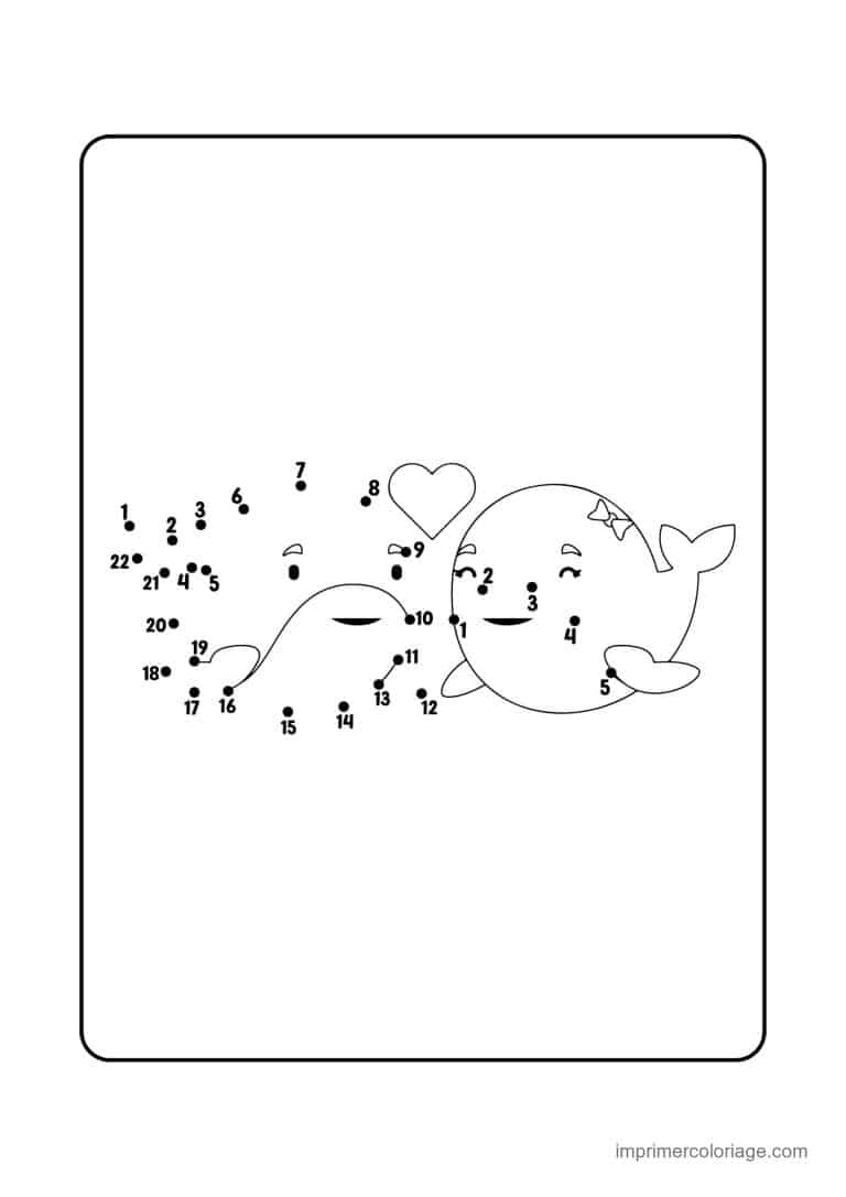 point a relier cp 1 a 27 deux baleines amoureuses - dessin gratuit &agrave; imprimer