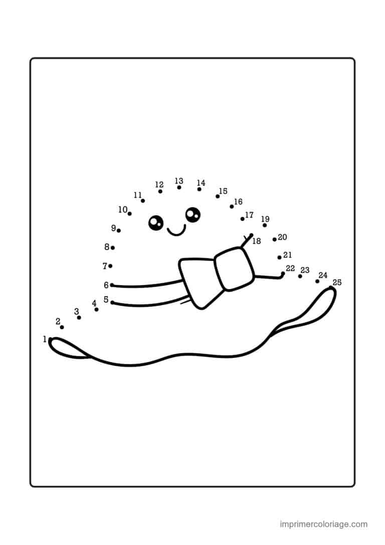point a relier cp 1 a 29 coquillage souriant - dessin gratuit &agrave; imprimer