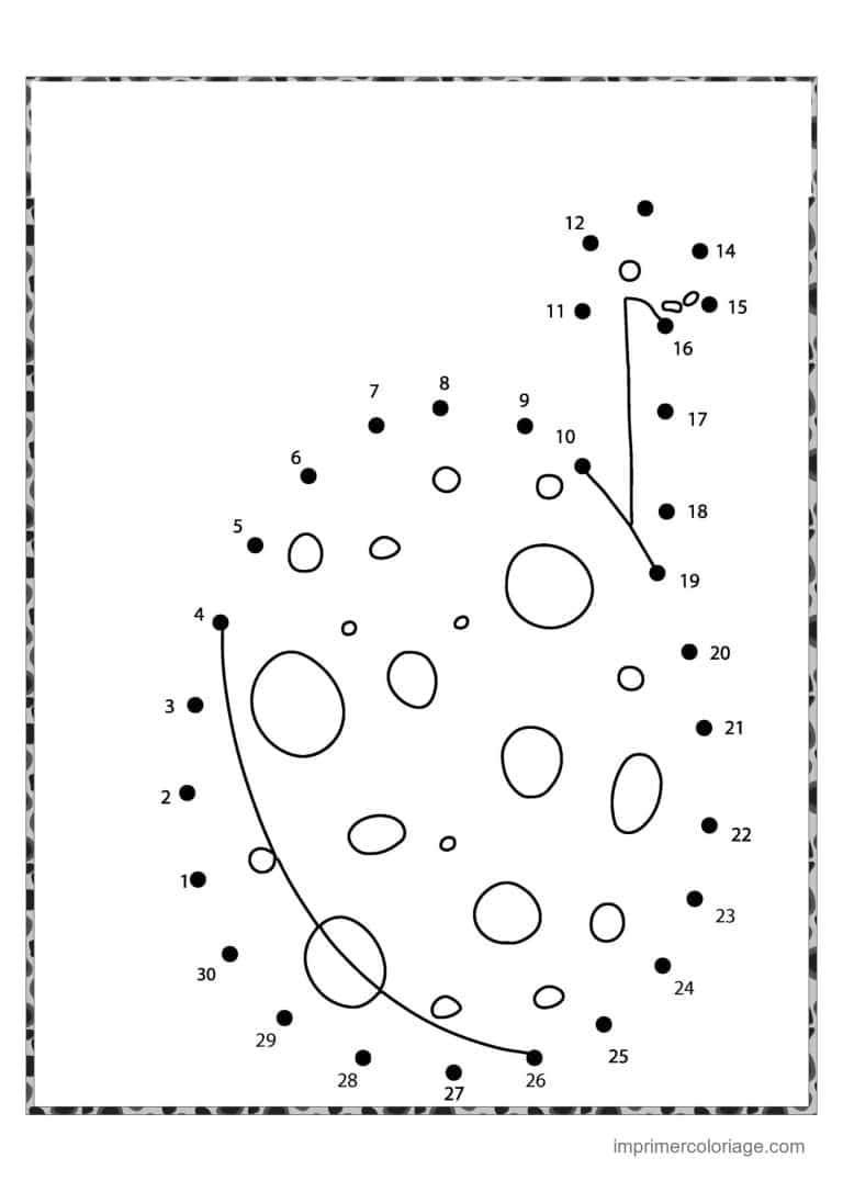 point a relier dinosaure 1 a 30 dinosaure a pois - dessin gratuit &agrave; imprimer