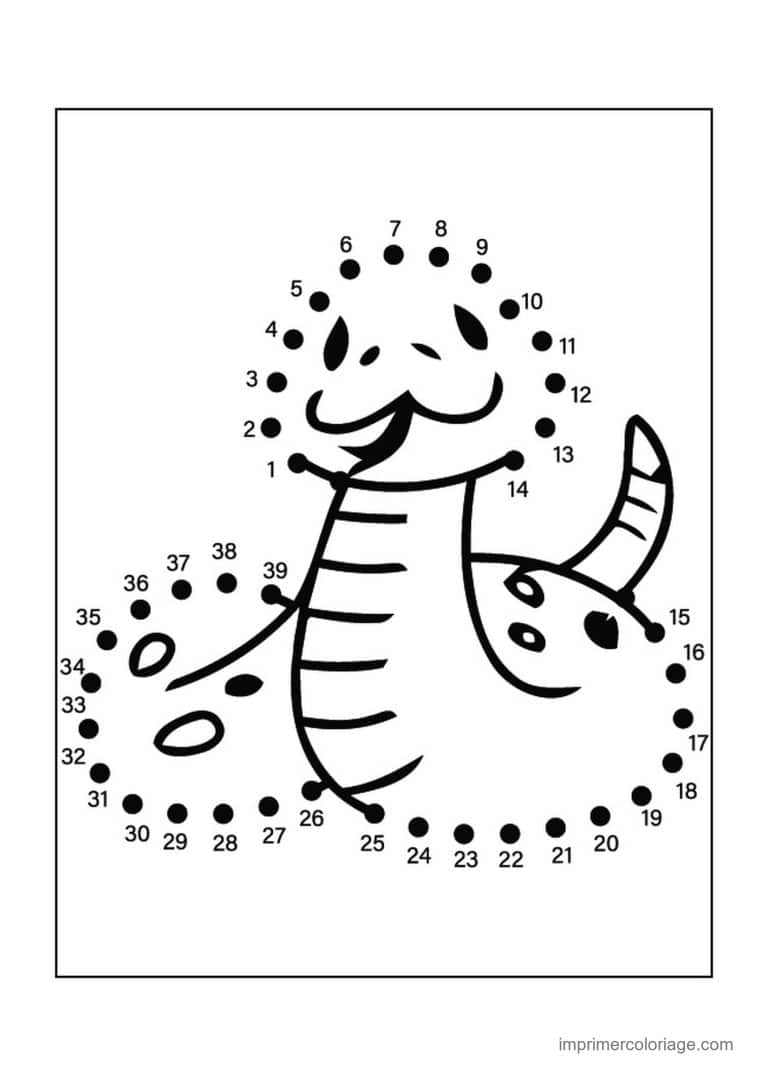 point a relier dinosaure 1 a 39 dinosaure raye - dessin gratuit &agrave; imprimer