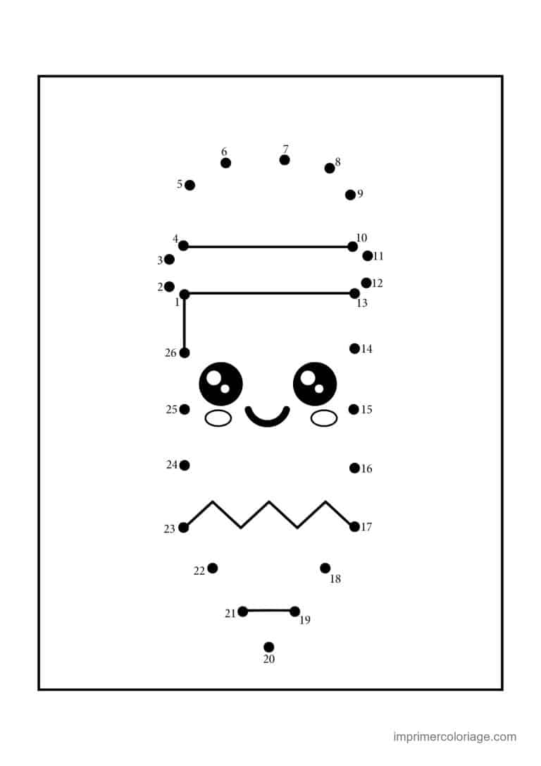 point a relier ecole 1 a 26 taille crayon souriant - dessin gratuit &agrave; imprimer