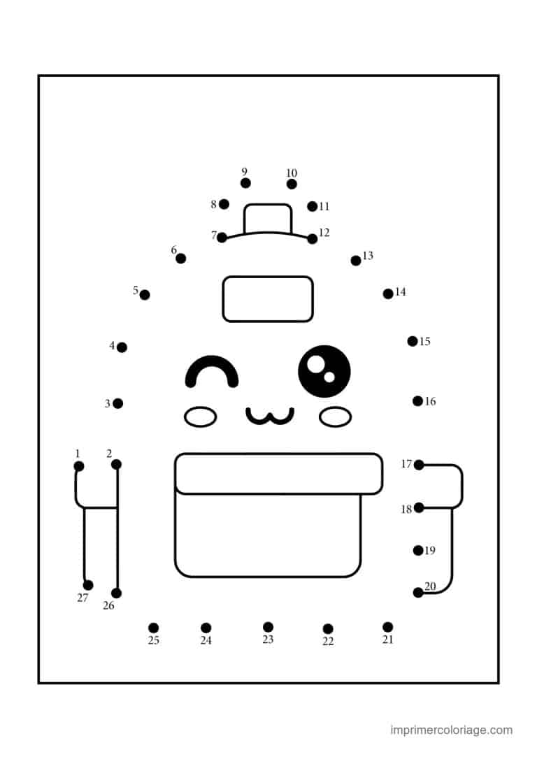 point a relier ecole 1 a 27 sac a dos kawaii - dessin gratuit &agrave; imprimer