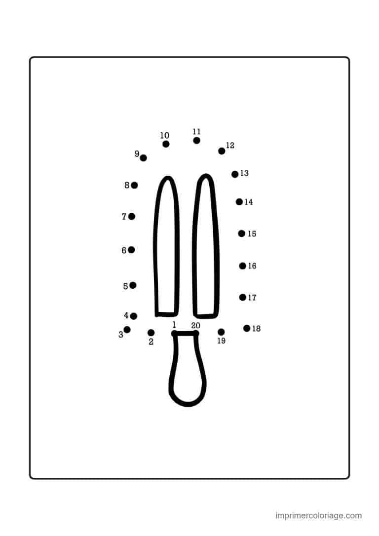 point a relier enfant 1 a 20 deux glaces batonnets - dessin gratuit &agrave; imprimer