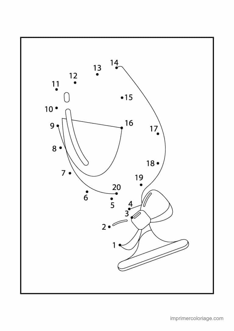 point a relier enfant 1 a 20 robot patissier - dessin gratuit &agrave; imprimer