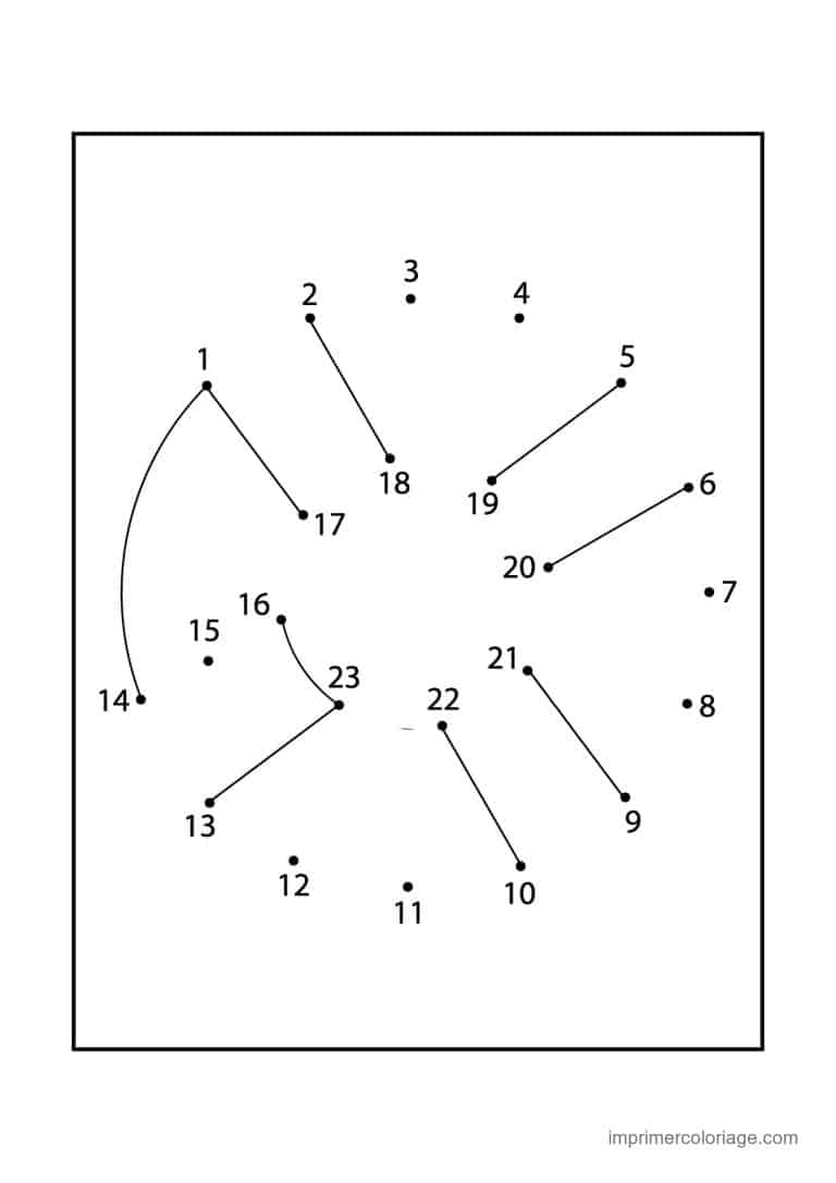 point a relier enfant 1 a 23 dessin surprise - dessin gratuit &agrave; imprimer