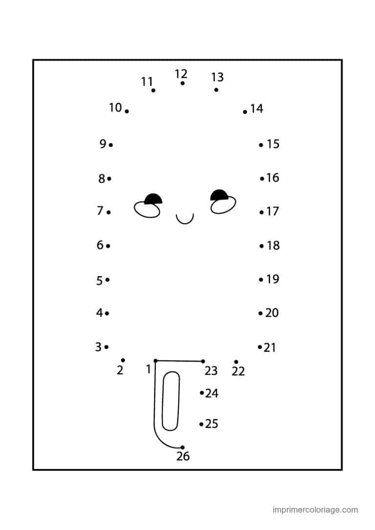 point a relier enfant 1 a 26 glace batonnet visage - dessin gratuit &agrave; imprimer