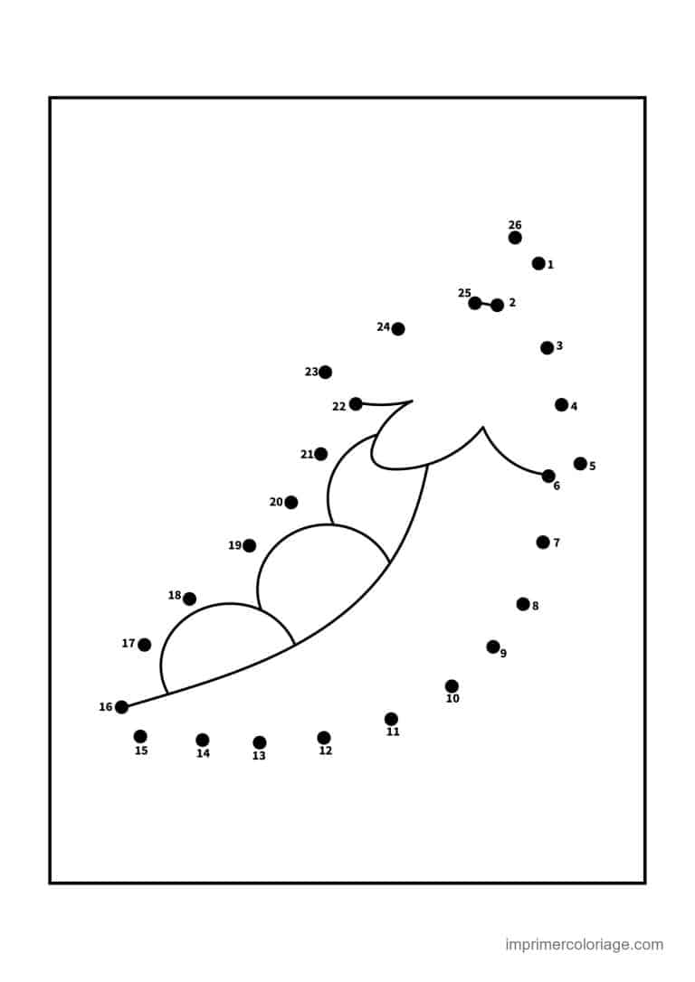 point a relier enfant 1 a 26 gousse de petits pois - dessin gratuit &agrave; imprimer