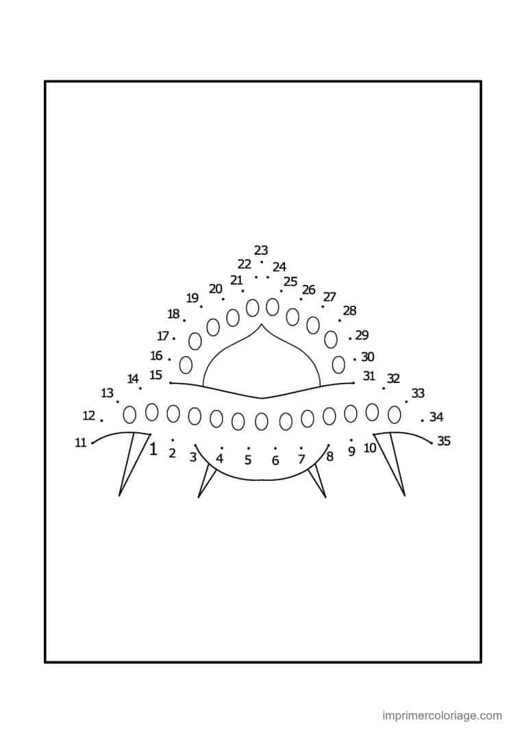 point a relier espace 1 a 34 soucoupe volante a pointes - dessin gratuit &agrave; imprimer