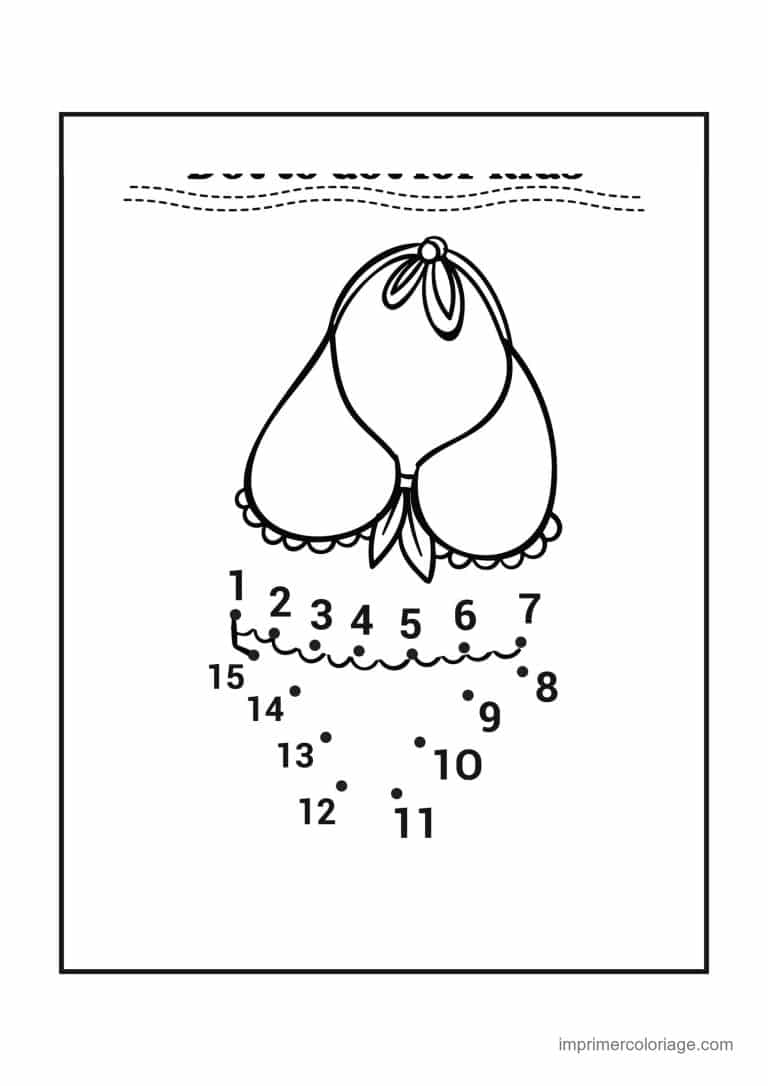 point a relier facile 1 a 15 maillot de bain - dessin gratuit &agrave; imprimer