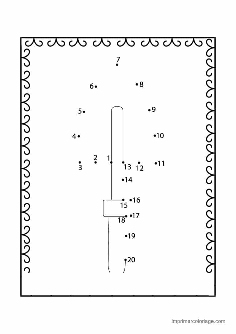 point a relier fleur 1 a 20 arrosoir - dessin gratuit &agrave; imprimer