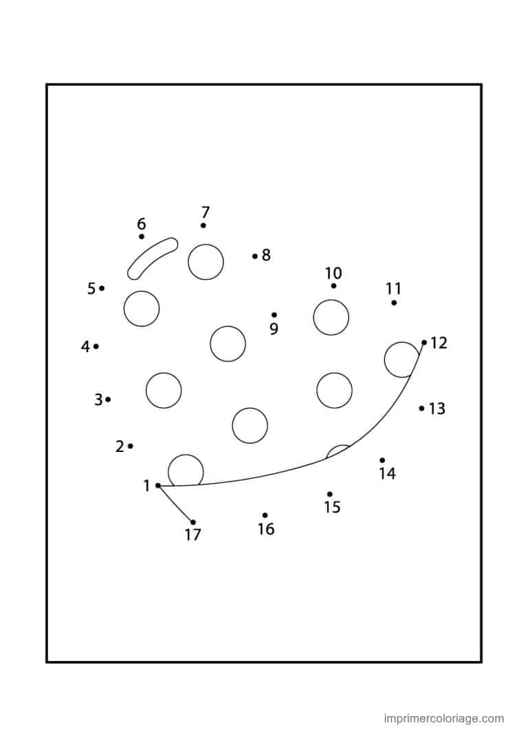 point a relier gourmandise 1 a 17 biscuit aux pepites - dessin gratuit &agrave; imprimer