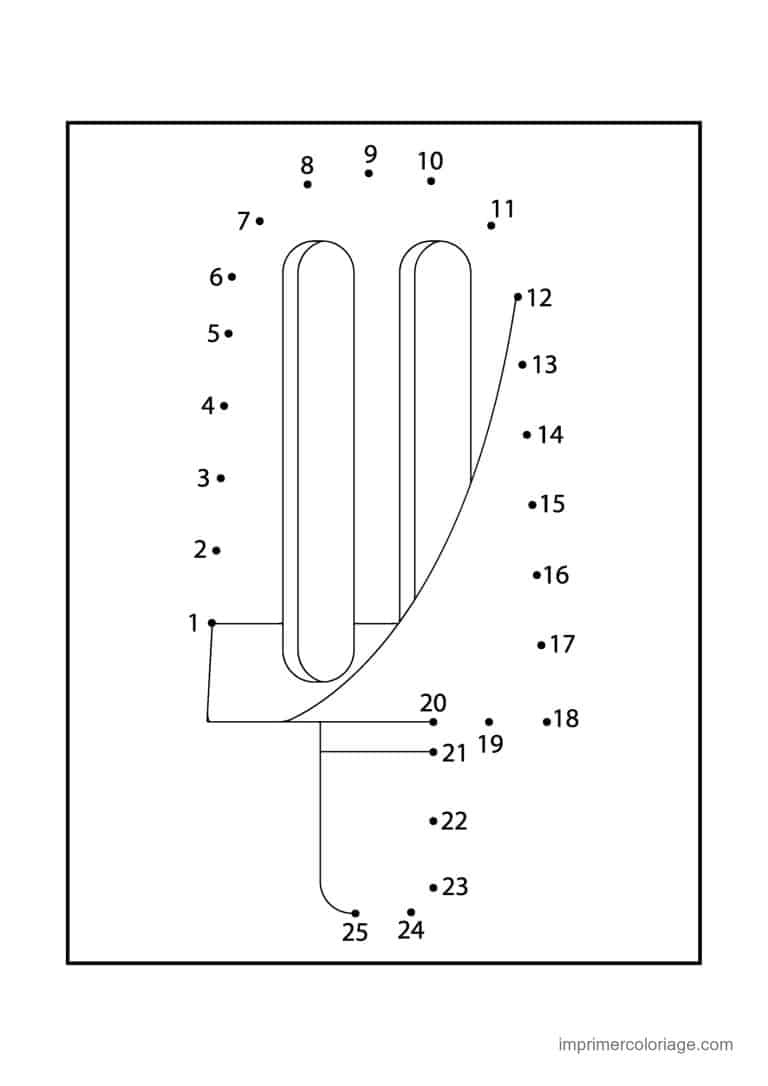 point a relier gourmandise 1 a 25 batonnets glaces - dessin gratuit &agrave; imprimer