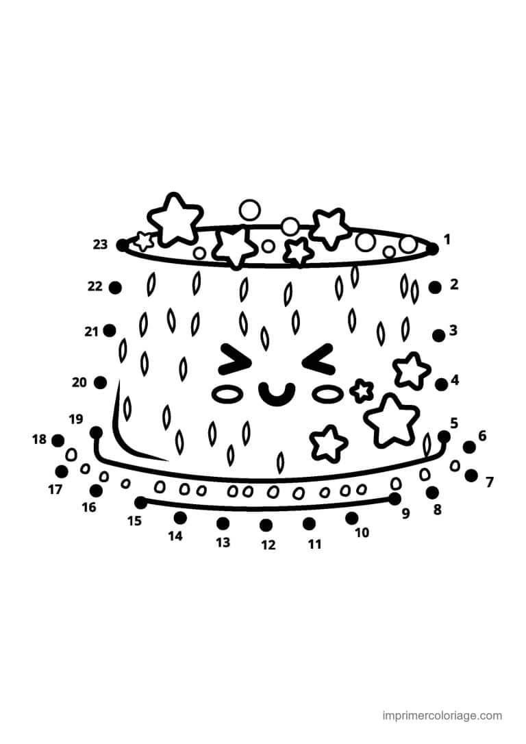 point a relier gourmandise 1 a 25 coupe glacee aux etoiles - dessin gratuit &agrave; imprimer