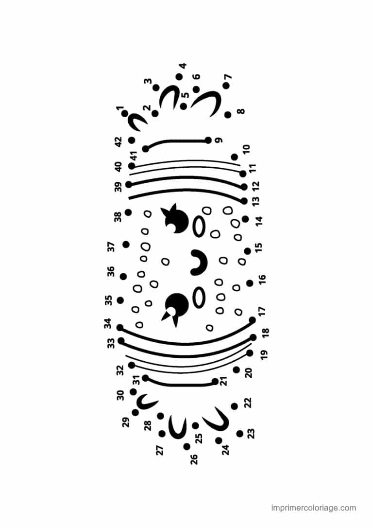 point a relier gourmandise 1 a 42 gobelet raye - dessin gratuit &agrave; imprimer