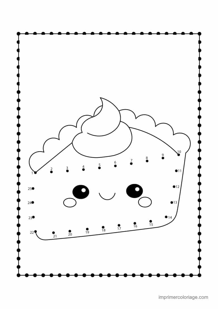 point a relier gourmandise 1 a 62 part de tarte nappee - dessin gratuit &agrave; imprimer