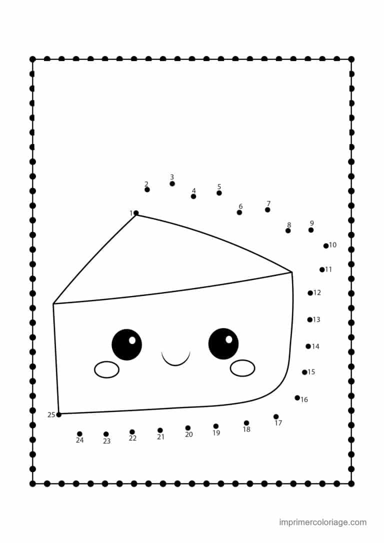 point a relier gourmandise 1 a 65 part de tarte souriante - dessin gratuit &agrave; imprimer