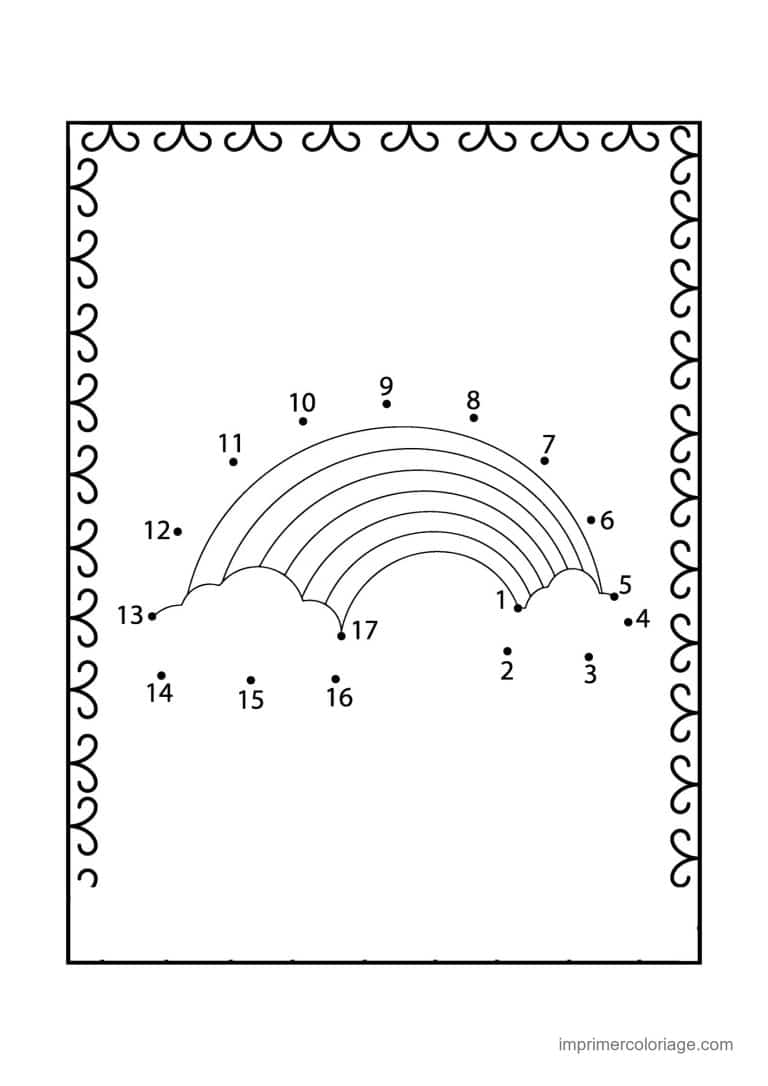 point a relier grande section 1 a 17 arc en ciel - dessin gratuit &agrave; imprimer