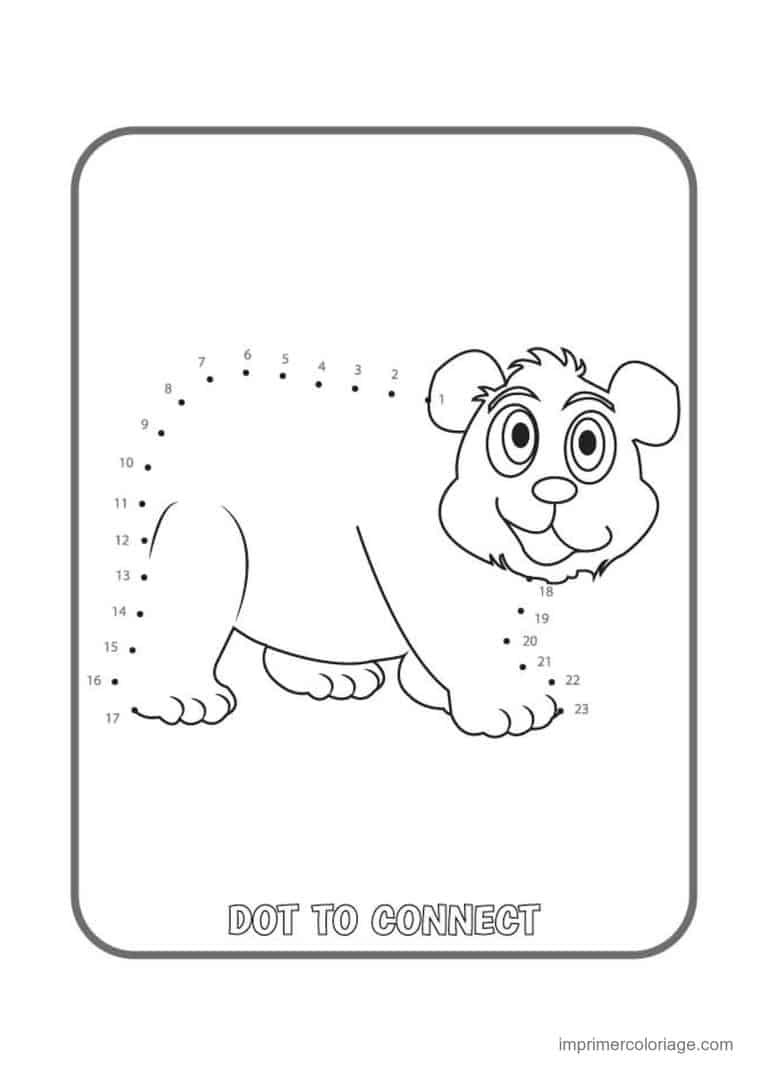 point a relier grande section 1 a 20 ourson - dessin gratuit &agrave; imprimer