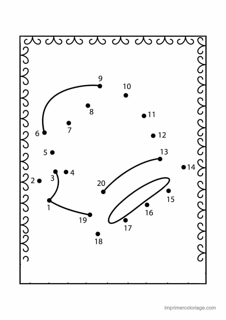 point a relier grande section 1 a 20 paire de skis - dessin gratuit &agrave; imprimer