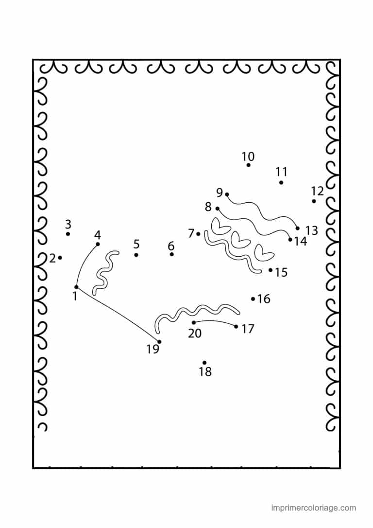 point a relier grande section 1 a 20 volutes de fumee - dessin gratuit &agrave; imprimer