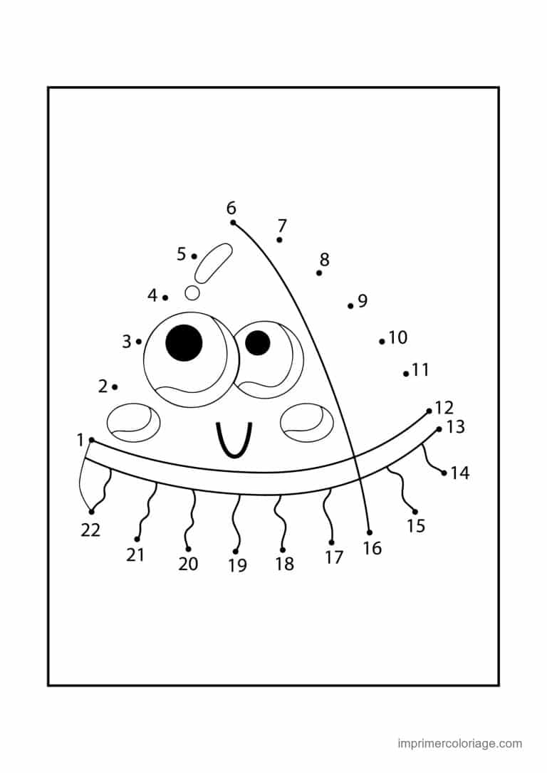 point a relier insecte 1 a 22 coccinelle souriante - dessin gratuit &agrave; imprimer