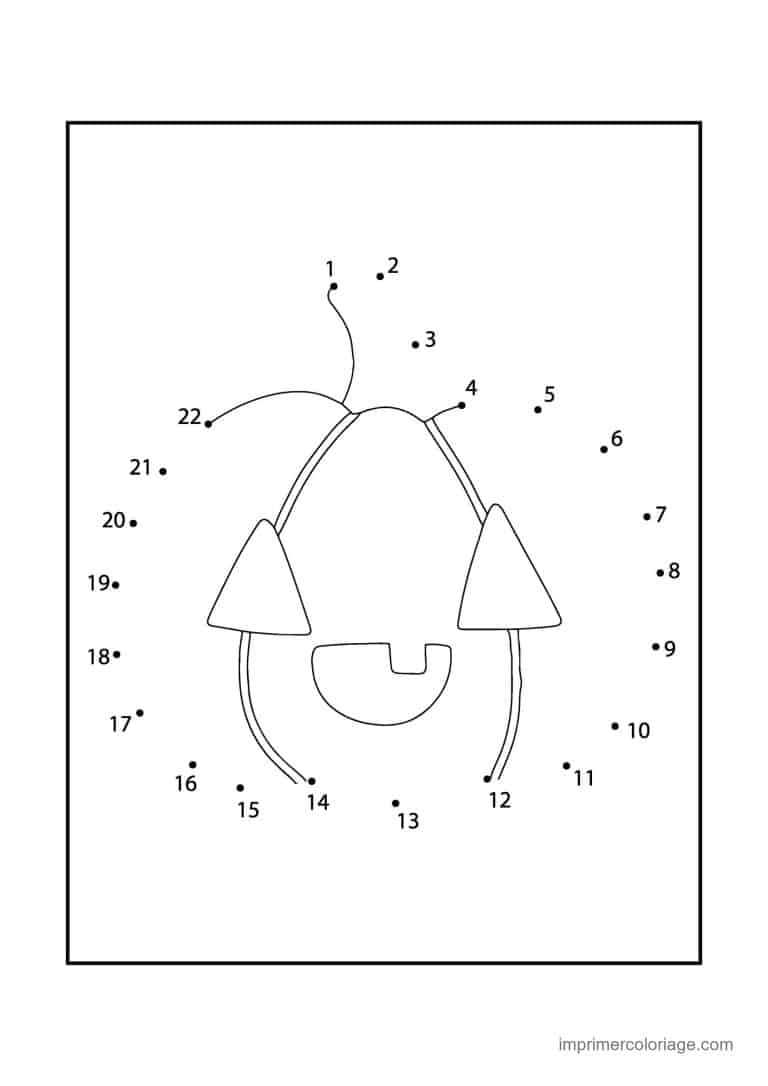 point a relier insecte 1 a 22 insecte aux ailes triangulaires - dessin gratuit &agrave; imprimer