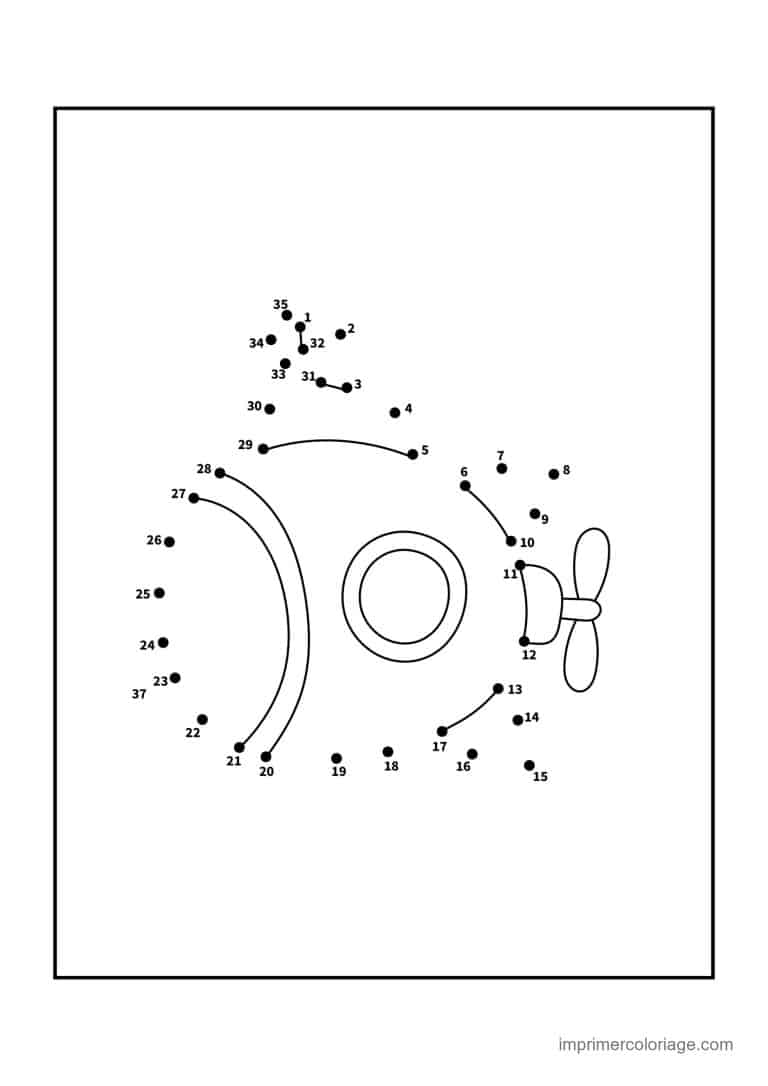 point a relier insecte 1 a 35 escargot - dessin gratuit &agrave; imprimer