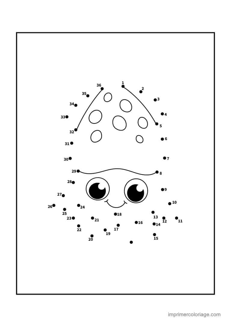 point a relier insecte 1 a 36 coccinelle aux grands yeux - dessin gratuit &agrave; imprimer