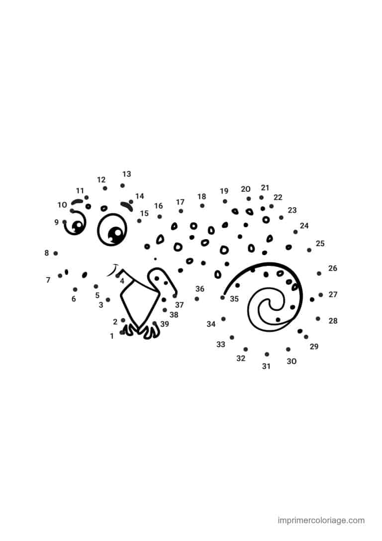 point a relier insecte 1 a 38 escargot - dessin gratuit &agrave; imprimer