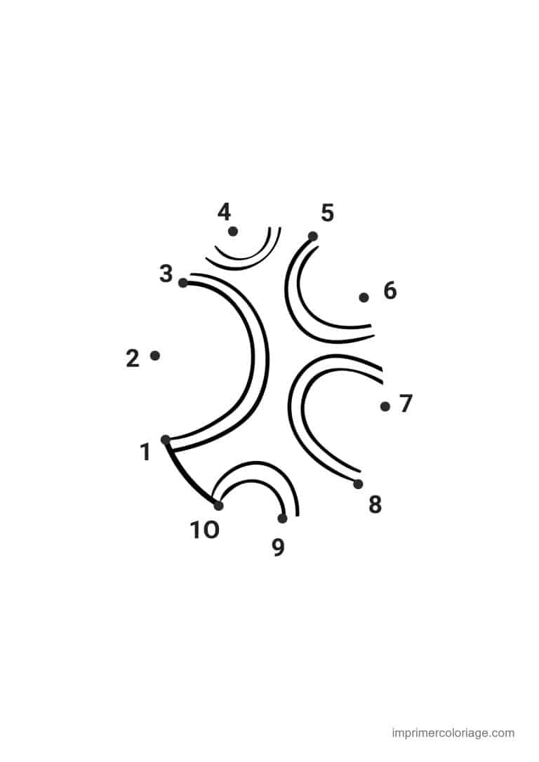 point a relier moyenne section 1 a 10 oeuf de paques a arcs - dessin gratuit &agrave; imprimer