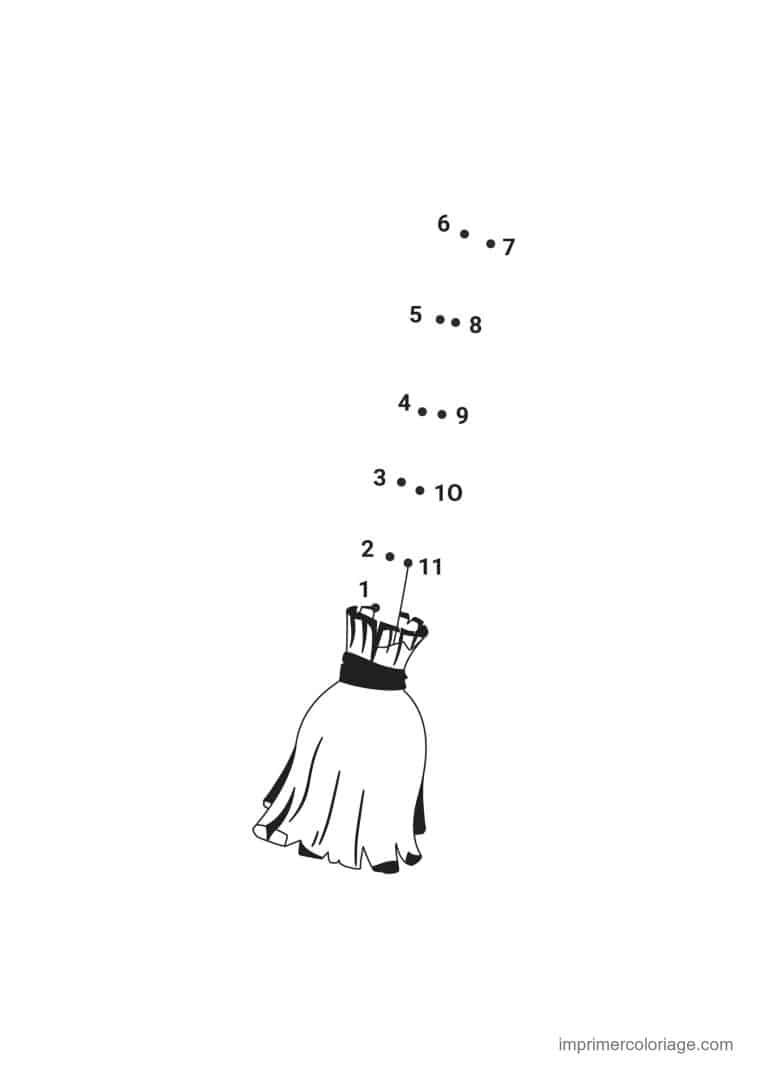 point a relier moyenne section 1 a 9 balai de sorciere - dessin gratuit &agrave; imprimer