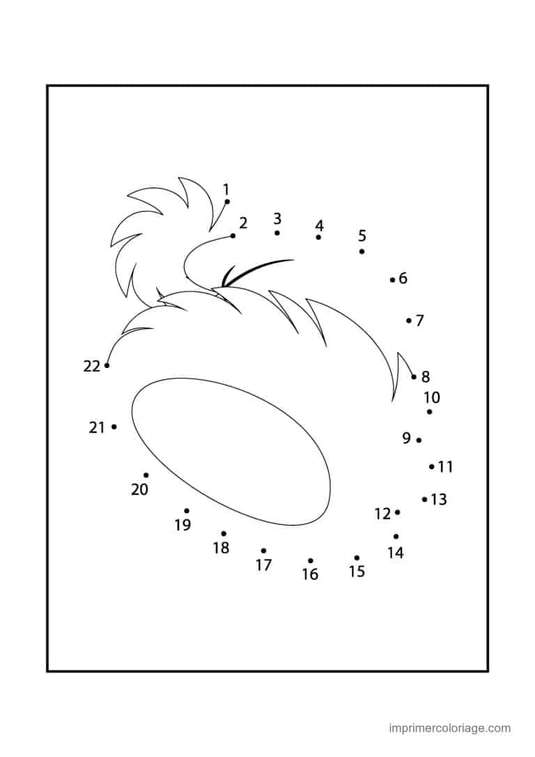 point a relier oiseau 1 a 22 nid dans l herbe - dessin gratuit &agrave; imprimer
