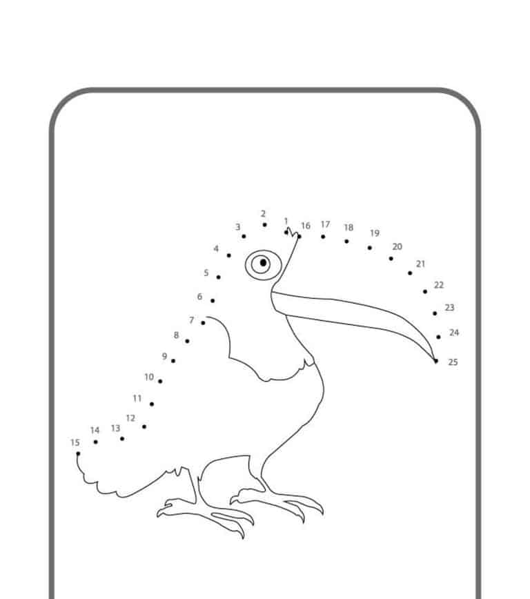 point a relier oiseau 1 a 26 toucan - dessin gratuit &agrave; imprimer