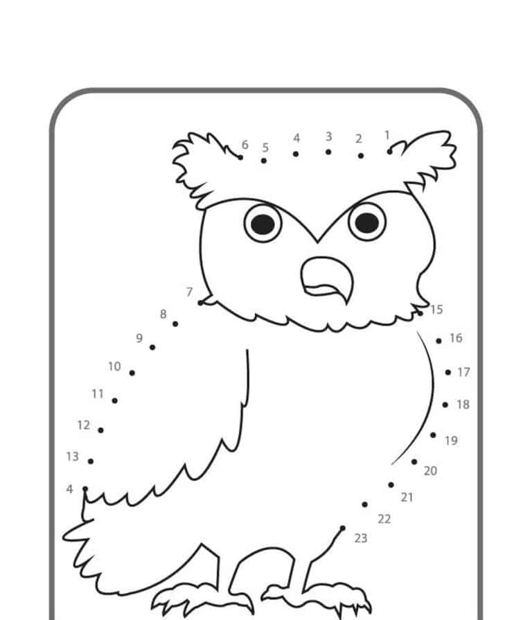 point a relier oiseau 1 a 30 hibou - dessin gratuit &agrave; imprimer